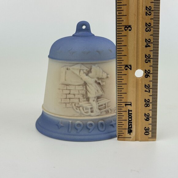 M.J. Hummel Christmas Bell "Letter To Santa Claus" 1990 Second Edition Porcelain - Picture 8 of 14